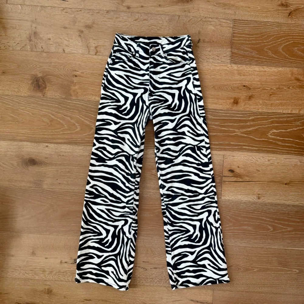Zebra Print Zebra Straight Leg Jeans